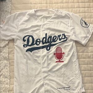 White Dodgers Baseball Jersey